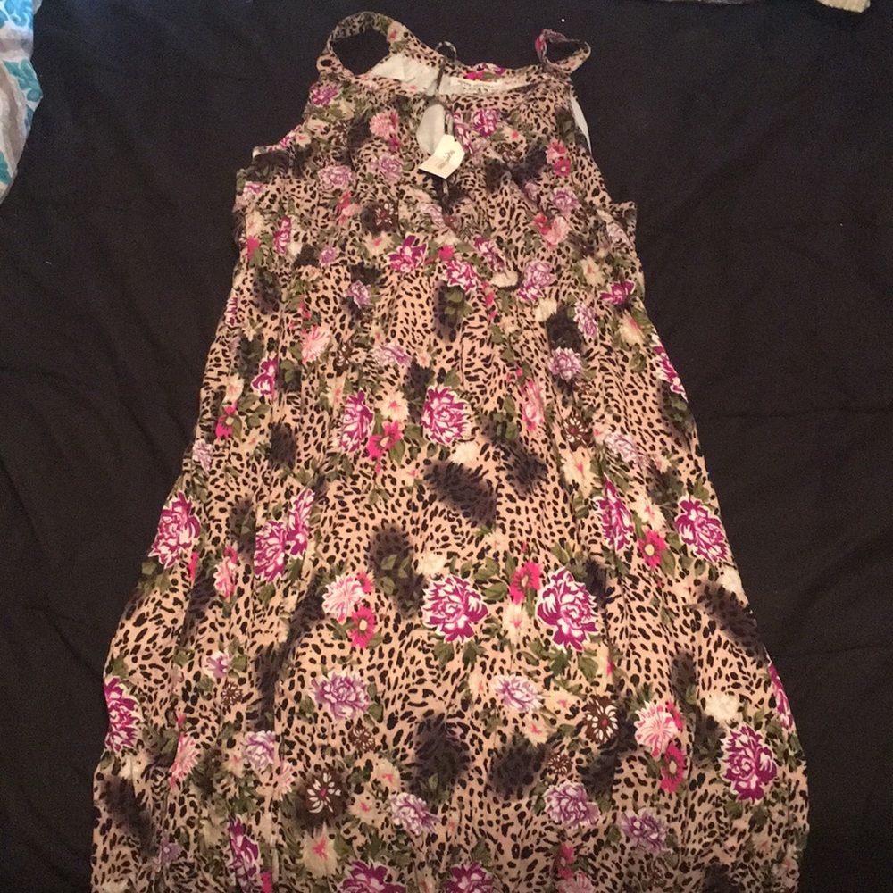 Floral Cheetah Dress